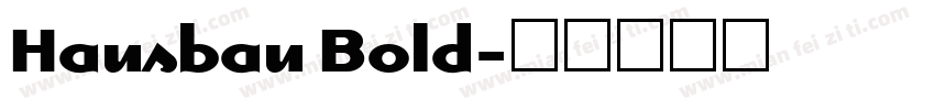 Hausbau Bold字体转换